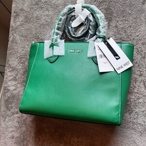 Nine West Vibrant Green Tote